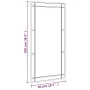 Rectangular black iron wall mirror 50x100 cm by vidaXL, Mirrors - Ref: Foro24-358630, Price: 70,08 €, Discount: %