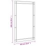Espejo de pared rectangular de hierro negro 60x100 cm by vidaXL, Mirrors - Ref: Foro24-358631, Price: 78,32 €, Discount: %
