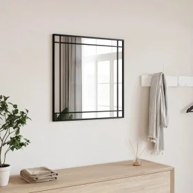 Quadratischer Wandspiegel aus schwarzem Eisen, 50 x 50 cm von vidaXL, Spiegel - Ref: Foro24-358634, Preis: 48,47 €, Rabatt: %
