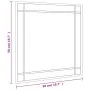 Square black iron wall mirror 50x50 cm by vidaXL, Mirrors - Ref: Foro24-358634, Price: 48,13 €, Discount: %