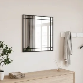 Square black iron wall mirror 60x60 cm by vidaXL, Mirrors - Ref: Foro24-358635, Price: 72,04 €, Discount: %