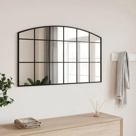 Espejo de pared arco de hierro negro 100x60 cm de vidaXL, Espejos - Ref: Foro24-358639, Precio: 90,48 €, Descuento: %
