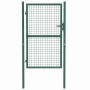 Puerta de valla de acero verde 100x150 cm