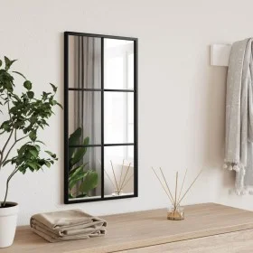 Rectangular black iron wall mirror 30x60 cm by vidaXL, Mirrors - Ref: Foro24-358641, Price: 49,68 €, Discount: %