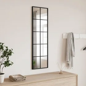 Rectangular black iron wall mirror 30x100 cm by vidaXL, Mirrors - Ref: Foro24-358643, Price: 61,50 €, Discount: %