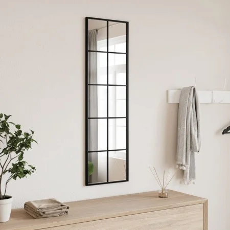 Rectangular black iron wall mirror 30x100 cm by vidaXL, Mirrors - Ref: Foro24-358643, Price: 61,50 €, Discount: %
