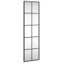 Rectangular black iron wall mirror 30x100 cm by vidaXL, Mirrors - Ref: Foro24-358643, Price: 61,50 €, Discount: %