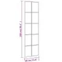 Rectangular black iron wall mirror 30x100 cm by vidaXL, Mirrors - Ref: Foro24-358643, Price: 61,50 €, Discount: %