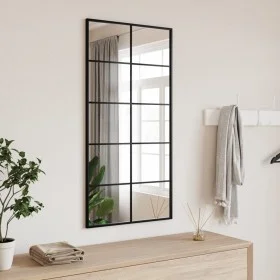 Rectangular black iron wall mirror 50x100 cm by vidaXL, Mirrors - Ref: Foro24-358649, Price: 92,92 €, Discount: %