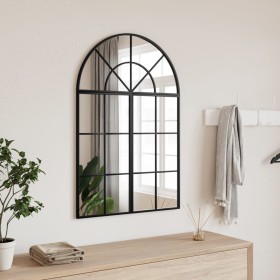 Schwarzer Eisenbogen-Wandspiegel 60x30 cm von vidaXL, Spiegel - Ref: Foro24-358650, Preis: 49,61 €, Rabatt: %