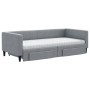 Trundle sofa bed with drawers light gray fabric 90x200 cm by vidaXL, Beds and slatted bases - Ref: Foro24-3196632, Price: 462...