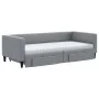 Trundle sofa bed with drawers light gray fabric 90x200 cm by vidaXL, Beds and slatted bases - Ref: Foro24-3196632, Price: 480...