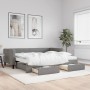 Sofá cama nido con cajones tela gris oscuro 90x200 cm de vidaXL, Camas y somieres - Ref: Foro24-3196633, Precio: 462,40 €, De...
