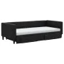 Ausziehbares Schlafsofa mit Schubladen, schwarzer Stoff, 90 x 200 cm von vidaXL, Betten und Lattenroste - Ref: Foro24-3196634...