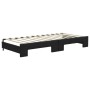 Ausziehbares Schlafsofa mit Schubladen, schwarzer Stoff, 90 x 200 cm von vidaXL, Betten und Lattenroste - Ref: Foro24-3196634...
