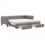 Trundle sofa bed with drawers taupe gray fabric 90x200 cm by vidaXL, Beds and slatted bases - Ref: Foro24-3196635, Price: 478...