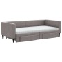 Sofá cama nido con cajones tela gris taupe 90x200 cm de vidaXL, Camas y somieres - Ref: Foro24-3196635, Precio: 480,65 €