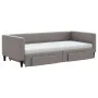 Trundle sofa bed with drawers taupe gray fabric 90x200 cm by vidaXL, Beds and slatted bases - Ref: Foro24-3196635, Price: 478...