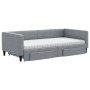 Ausziehbares Schlafsofa mit Schubladen aus hellgrauem Stoff, 100 x 200 cm von vidaXL, Betten und Lattenroste - Ref: Foro24-31...