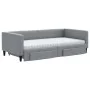 Trundle sofa bed with drawers light gray fabric 100x200 cm by vidaXL, Beds and slatted bases - Ref: Foro24-3196637, Price: 46...