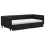 Trundle sofa bed with drawers black fabric 100x200 cm by vidaXL, Beds and slatted bases - Ref: Foro24-3196639, Price: 467,22 ...
