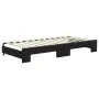 Trundle sofa bed with drawers black fabric 100x200 cm by vidaXL, Beds and slatted bases - Ref: Foro24-3196639, Price: 467,22 ...