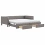 Ausziehbares Schlafsofa mit Schubladen, taupegrauer Stoff, 100 x 200 cm von vidaXL, Betten und Lattenroste - Ref: Foro24-3196...