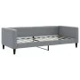 Trundle sofa bed with drawers light gray fabric 90x190 cm by vidaXL, Beds and slatted bases - Ref: Foro24-3196642, Price: 450...