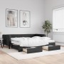 Sofá cama nido con cajones tela negro 90x190 cm de vidaXL, Camas y somieres - Ref: Foro24-3196644, Precio: 469,59 €, Descuent...