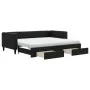 Sofá cama nido con cajones tela negro 90x190 cm de vidaXL, Camas y somieres - Ref: Foro24-3196644, Precio: 461,13 €, Descuent...