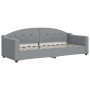 Trundle sofa bed with drawers light gray fabric 80x200 cm by vidaXL, Beds and slatted bases - Ref: Foro24-3197579, Price: 453...