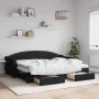 Sofá cama nido con cajones tela negro 80x200 cm de vidaXL, Camas y somieres - Ref: Foro24-3197581, Precio: 459,24 €, Descuent...
