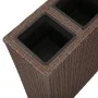 Tall planter with 4 brown synthetic rattan pots by vidaXL, Pots and planters - Ref: Foro24-41085, Price: 111,71 €, Discount: %