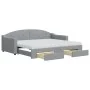 Sofá cama nido con cajones tela gris claro 90x200 cm de vidaXL, Camas y somieres - Ref: Foro24-3197584, Precio: 486,20 €, Des...