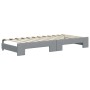 Trundle sofa bed with drawers light gray fabric 90x200 cm by vidaXL, Beds and slatted bases - Ref: Foro24-3197584, Price: 486...