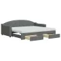 Trundle sofa bed with drawers dark gray fabric 90x200 cm by vidaXL, Beds and slatted bases - Ref: Foro24-3197585, Price: 485,...