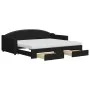Sofá cama nido con cajones tela negro 90x200 cm de vidaXL, Camas y somieres - Ref: Foro24-3197586, Precio: 484,10 €, Descuent...