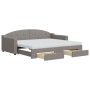 Trundle sofa bed with drawers taupe gray fabric 90x200 cm by vidaXL, Beds and slatted bases - Ref: Foro24-3197587, Price: 481...