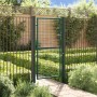 Puerta de valla de acero verde 100x175 cm