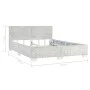 Estructura de cama de ratán natural gris 140x200 cm de vidaXL, Camas y somieres - Ref: Foro24-283091, Precio: 296,89 €, Descu...