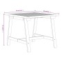 Juego de comedor de jardín 5 piezas madera maciza de acacia