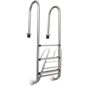 Pool ladder 3 steps 304 stainless steel 120 cm by vidaXL, Pool stairs and ramps - Ref: Foro24-90502, Price: 188,06 €, Discoun...