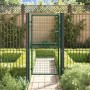 Puerta de valla de acero verde 100x175 cm