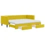 Trundle sofa bed with drawers yellow velvet 80x200 cm by vidaXL, Beds and slatted bases - Ref: Foro24-3196761, Price: 460,95 ...