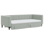 Ausziehbares Schlafsofa mit Schubladen aus hellgrauem Samt, 90 x 200 cm von vidaXL, Betten und Lattenroste - Ref: Foro24-3196...
