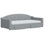 Trundle sofa bed with drawers light gray fabric 100x200 cm by vidaXL, Beds and slatted bases - Ref: Foro24-3197589, Price: 47...