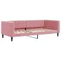 Trundle sofa bed with pink velvet drawers 90x200 cm by vidaXL, Beds and slatted bases - Ref: Foro24-3196766, Price: 479,79 €,...
