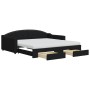 Sofá cama nido con cajones tela negro 100x200 cm de vidaXL, Camas y somieres - Ref: Foro24-3197591, Precio: 481,50 €, Descuen...