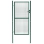 Puerta de valla de acero verde 100x175 cm