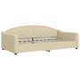 Ausziehbares Schlafsofa mit Schubladen, cremefarbener Stoff, 100 x 200 cm von vidaXL, Betten und Lattenroste - Ref: Foro24-31...